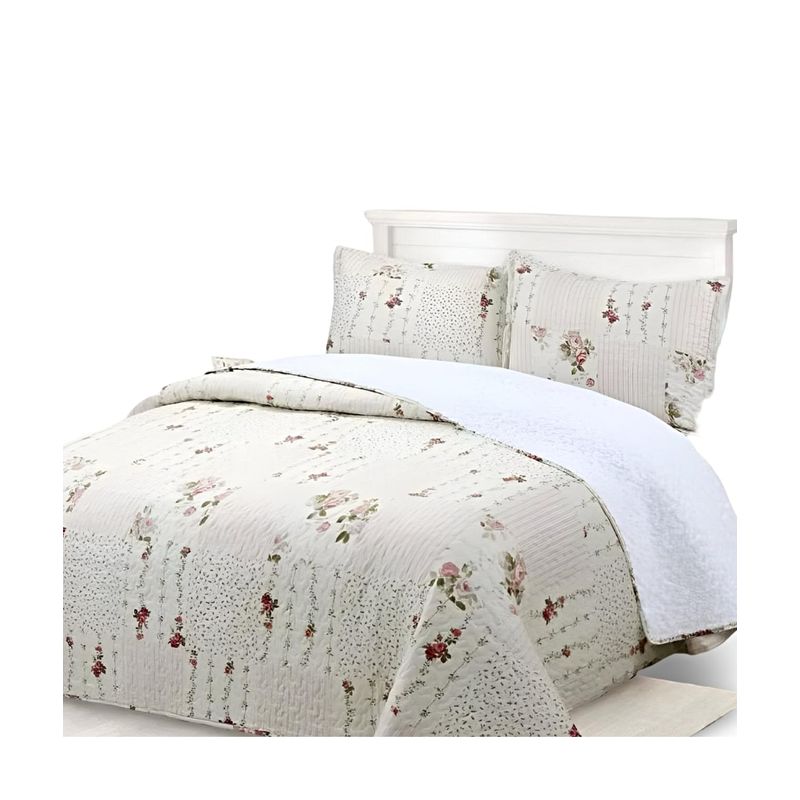 GENERICO - COBERTOR COLCHA QUILT SHERPA OTOÑO INVIERNO PLAZA Y MEDIA