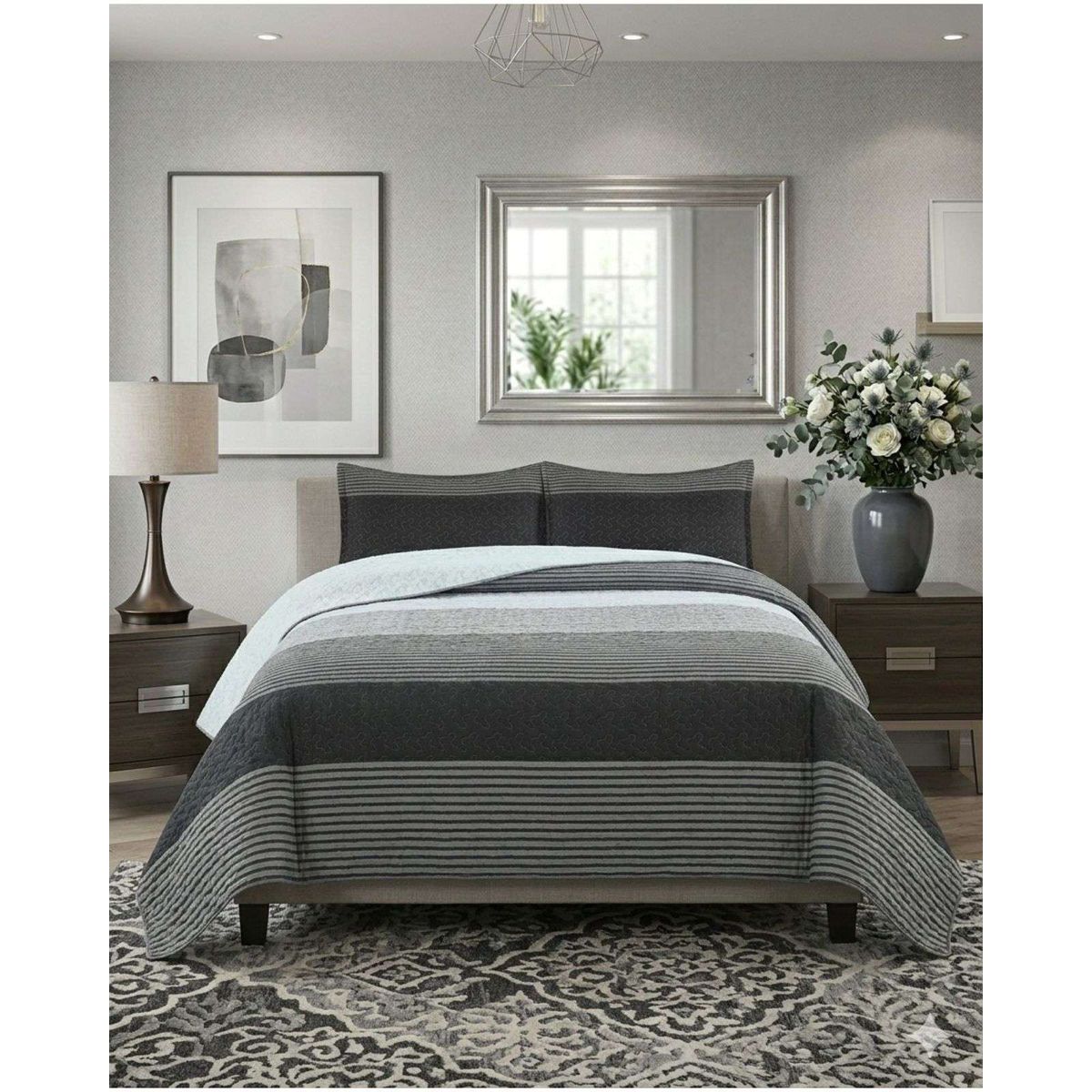 GENERICO - CUBRECAMA QUILT SHERPA PLAZA Y MEDIA 180 X 230 CM