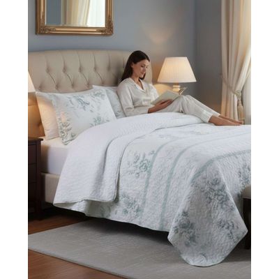 Imagen 2 del producto CUBRECAMA QUILT CON SHERPA 2 PLAZA 230 CM X 250 CM