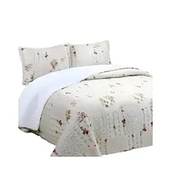 GENERICO - COBERTOR COLCHA QUILT SHERPA OTOÑO INVIERNO 2 PLAZAS