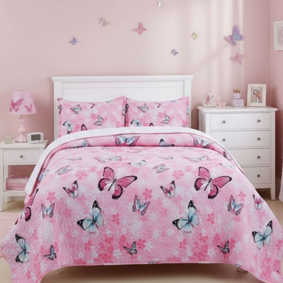 GENERICO - CUBRECAMA QUILT CON SHERPA 2 PLAZA 230 CM X 250 CM