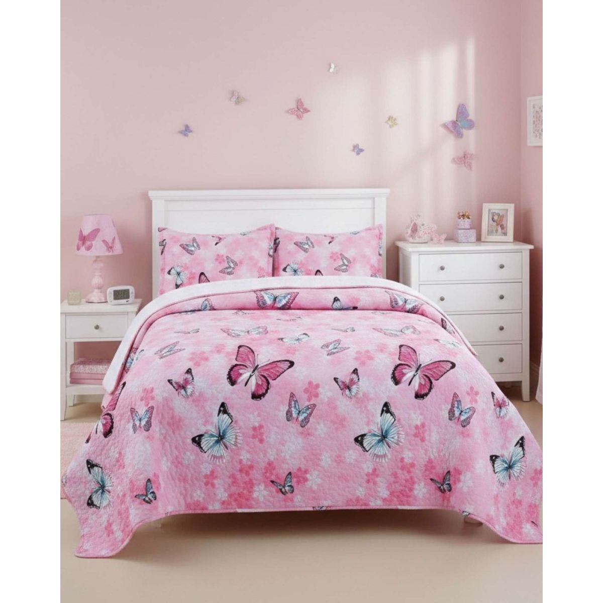 GENERICO - CUBRECAMA QUILT CON SHERPA 2 PLAZA 230 CM X 250 CM