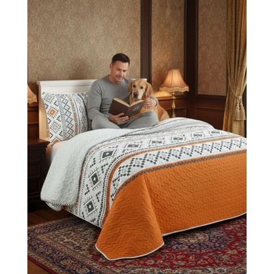 Imagen 2 del producto CUBRECAMA QUILT CON SHERPA 2 PLAZA 230 CM X 250 CM