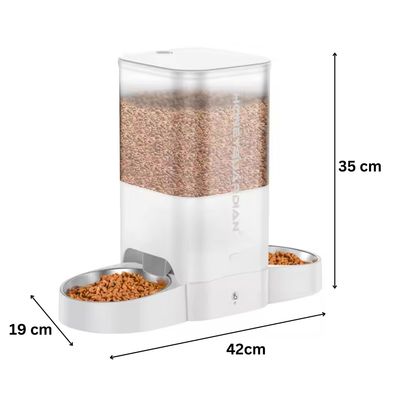 Imagen 2 del producto Dispensador Automático Comida Wifi Doble Plato 5 L Blanco