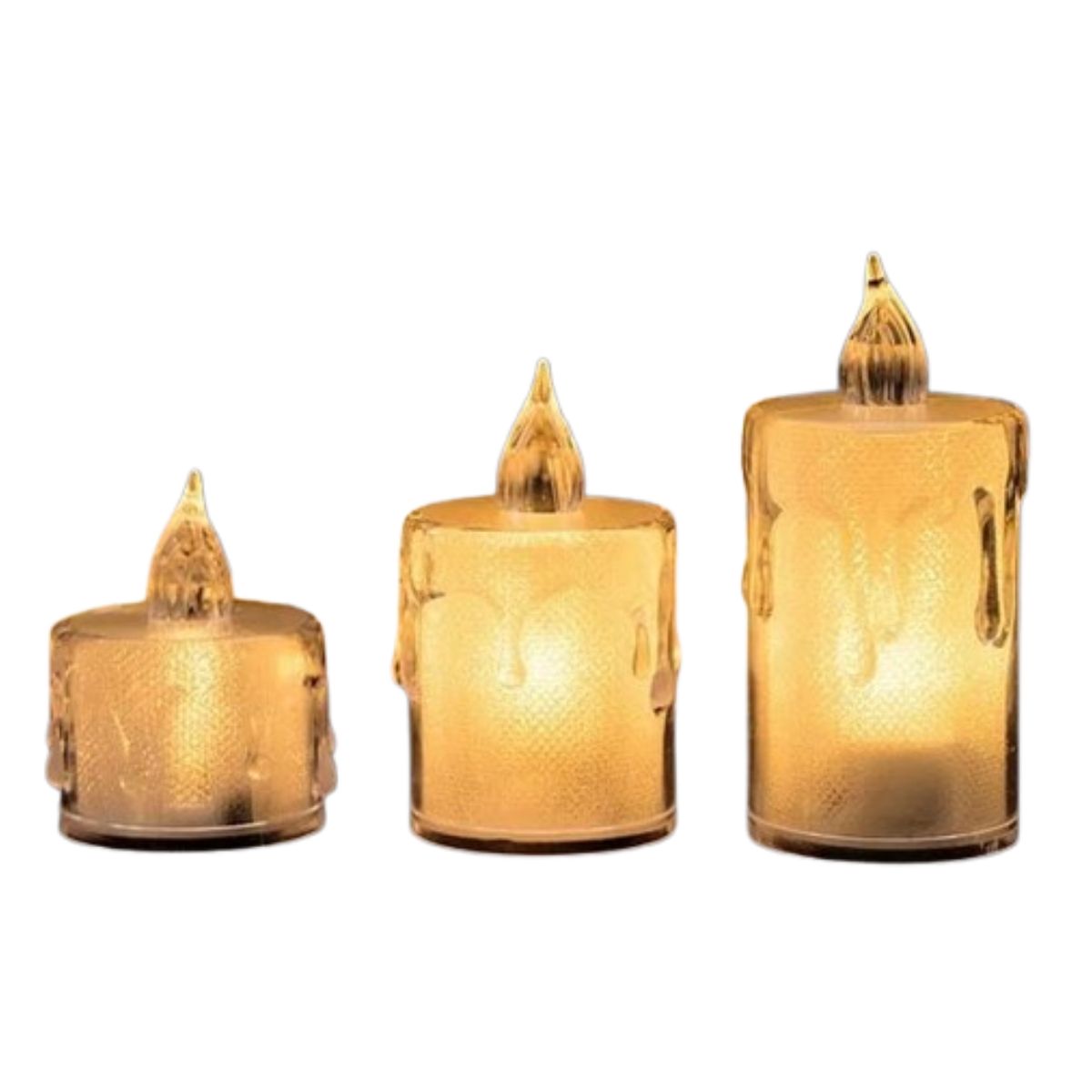 GENERICO - Trio de Velas LED Crystal Glow