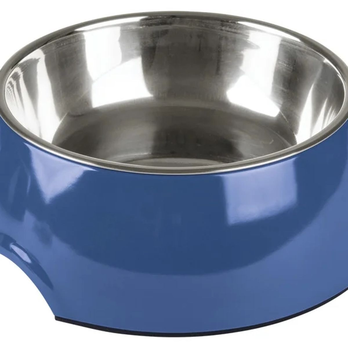 GENERICO - Plato inoxidable para agua o alimento mascota AZUL 700ml