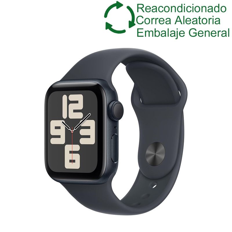 APPLE - Apple Watch SE 2022 40mm GPS - Negro Reacondicionado(Semi Nuevo)