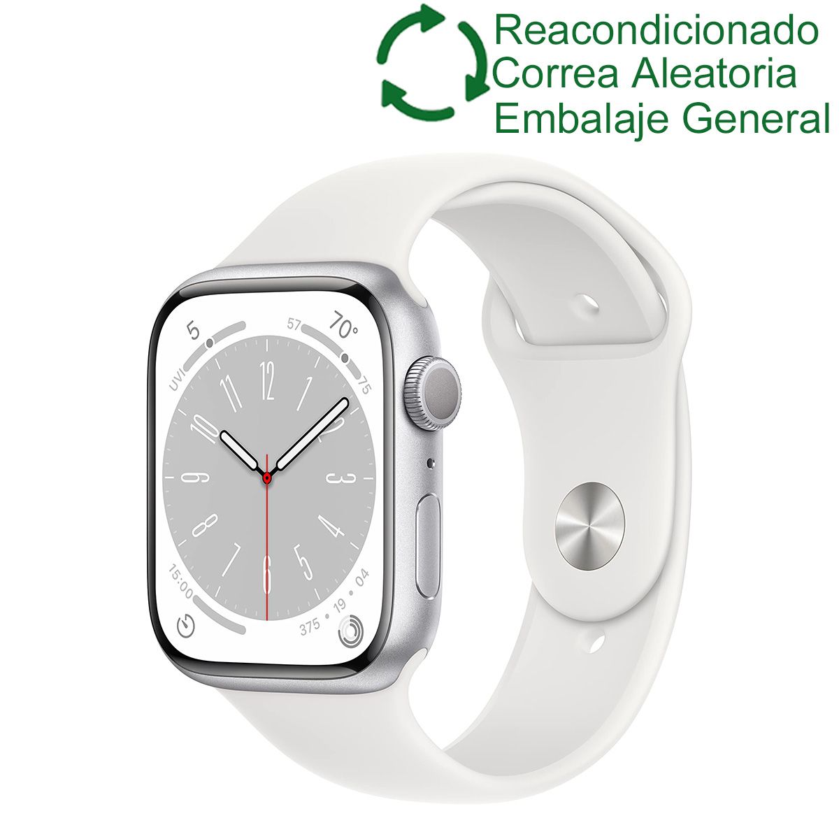 APPLE - Apple Watch 8  45mm GPS - Plata Reacondicionado(Semi Nuevo)