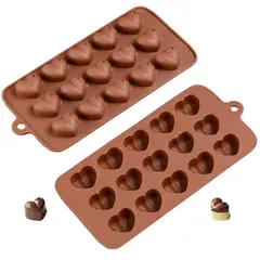 GENERICO - Moldes 15 Espacios Corazones Bombón