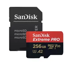 SANDISK - Memoria Micro SD Extreme PRO alta velocidad 256GB 4K UHD 200Mbs