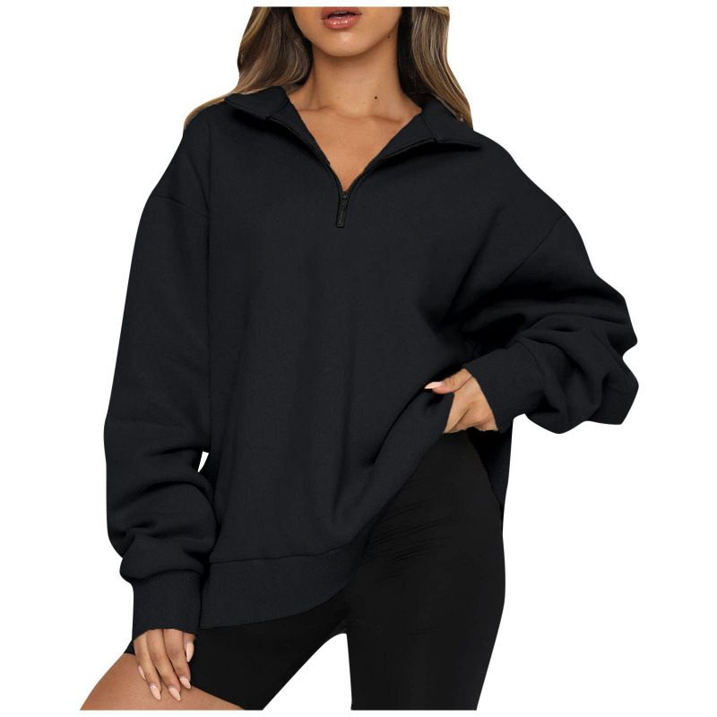 EDWINAYY - Poleron Cierre Media Mujer Sudadera De Manga Larga