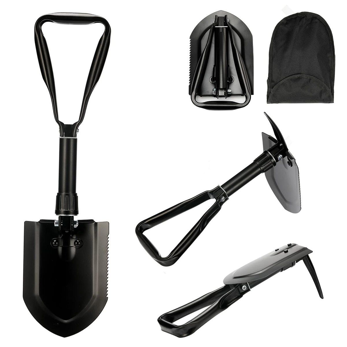 GENERICO - Plegable Pala Para Camping Jardinería Rescate Con Bolsa