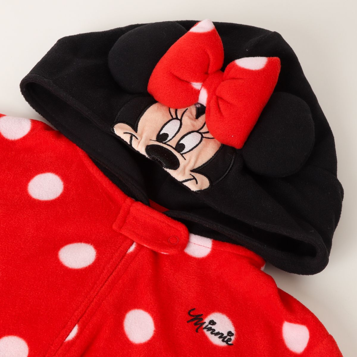 DISNEY - Enterito Pijama Polar Minnie Mouse con Capucha - Niñas 2-8 Años