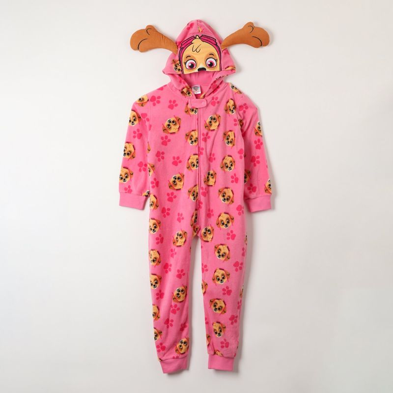 PAW PATROL - Pijama Enterito Skye Paw Patrol con Capucha 3D - Niñas 2-6 Años