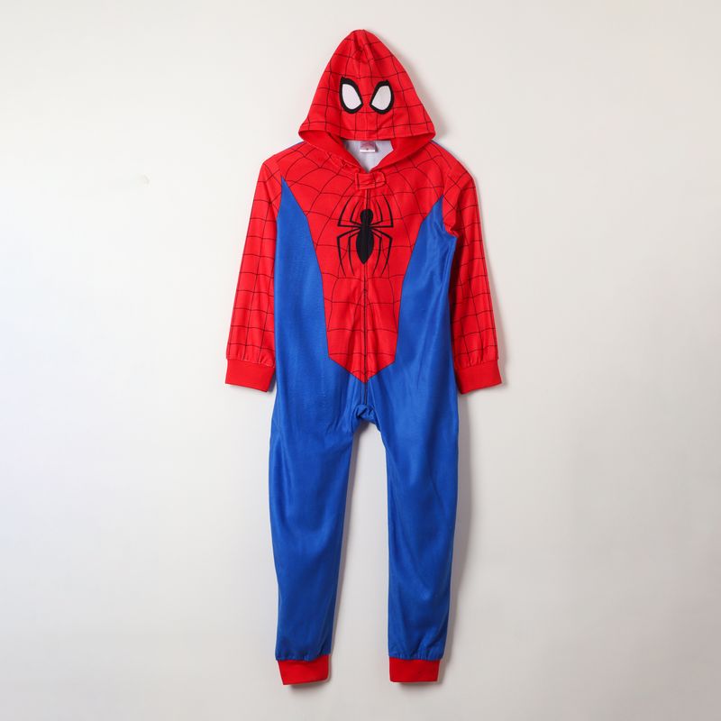 MARVEL - Pijama Enterito Spider-Man con Capucha y Cierre - Niños 2-8 Años