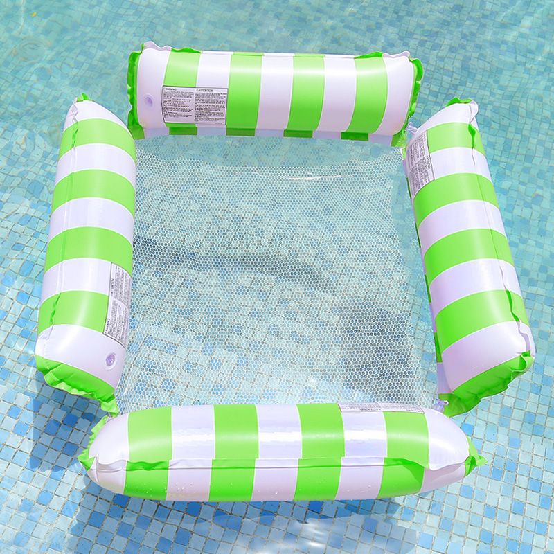 DANWEILE - Hamaca agua flotante para piscina,hamaca nflable 4 en1-verde