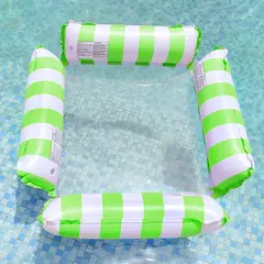 DANWEILE - Hamaca agua flotante para piscina,hamaca nflable 4 en1-verde