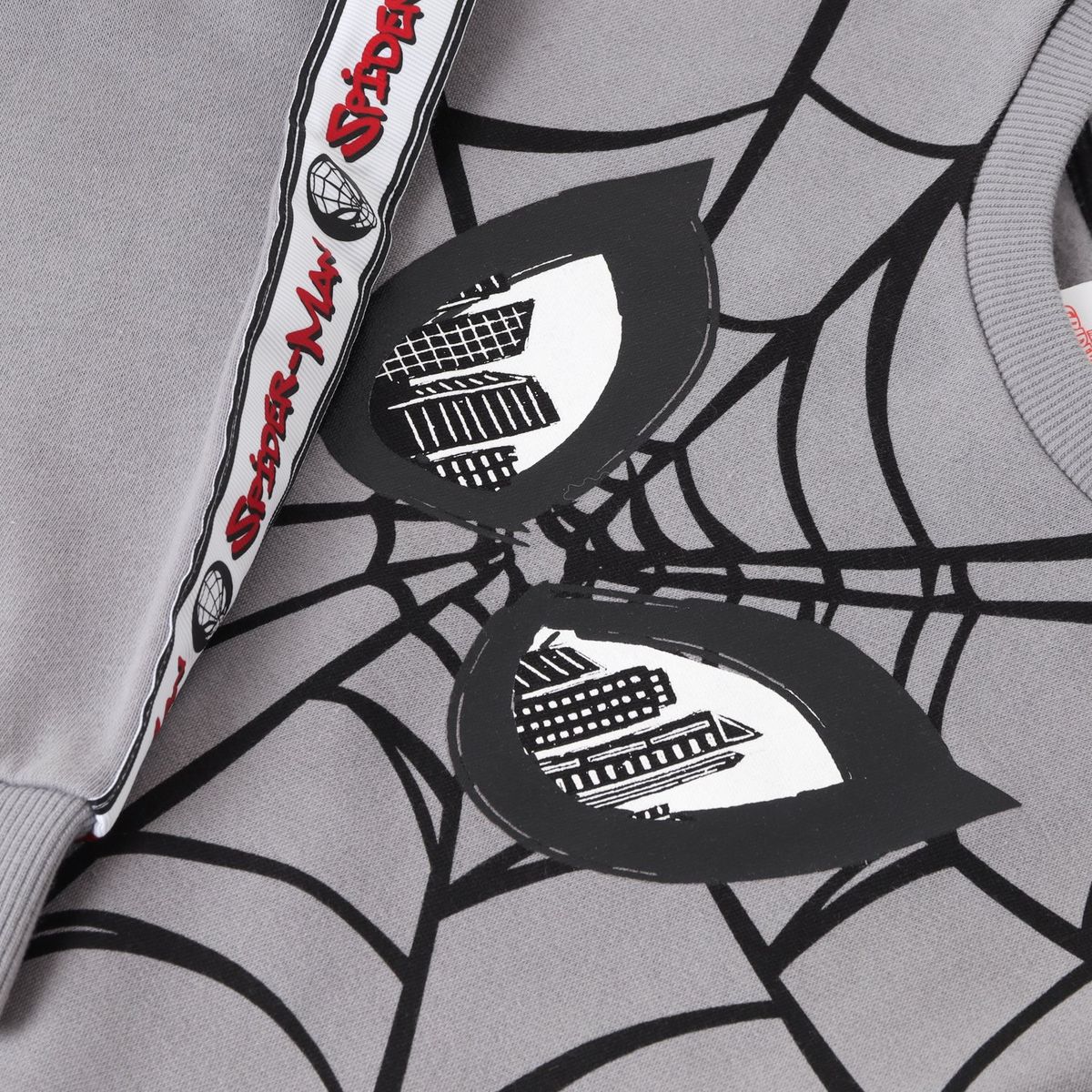 MARVEL - Buzo Niño Spiderman Line Of Letters Gris Marvel
