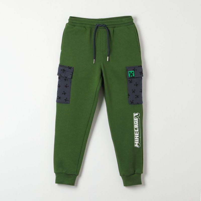 MINECRAFT - Pantalón Buzo Minecraft Cargo con Bolsillos - Niños 4-12 Años