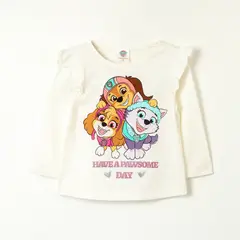 PAW PATROL - Polera Manga Larga Niña Pawsome Day Rosado