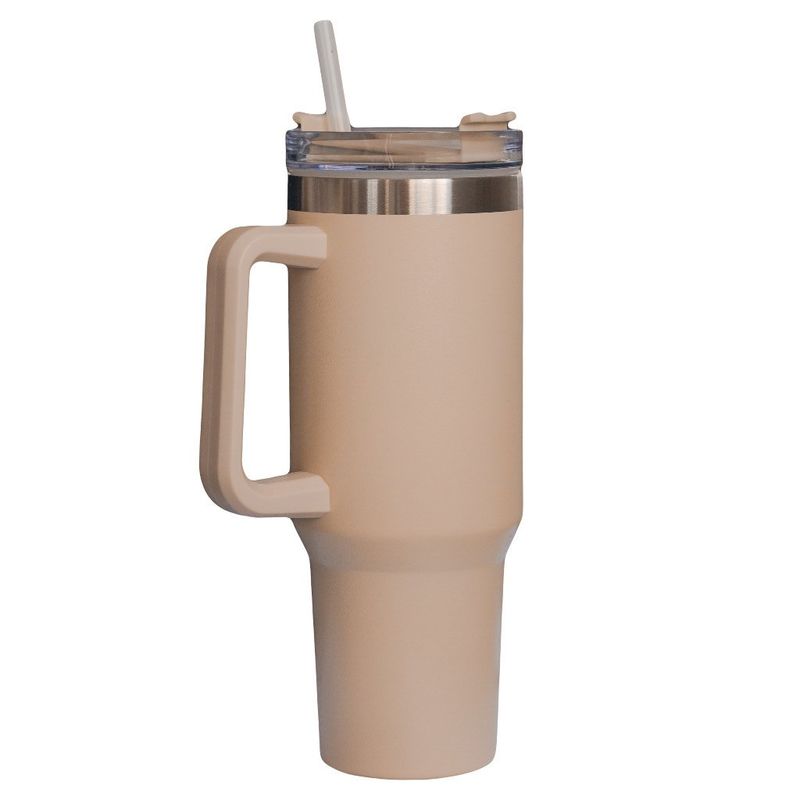PEQUI - VASO TÉRMICO BEIGE CON BOMBILLA
