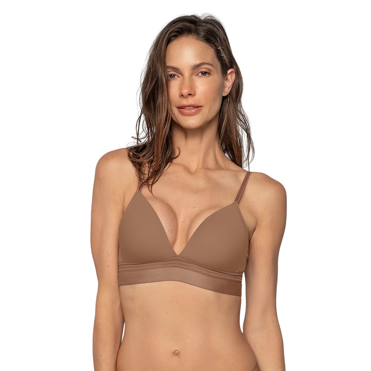 LEONISA - Sostén ultracómodo sin arcos ni estructuras internas 011977 Café Oscuro