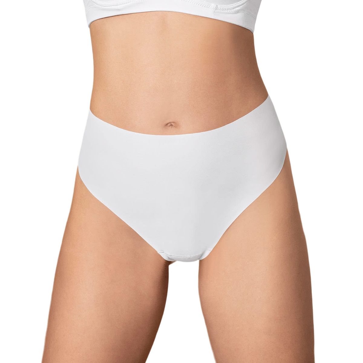 LEONISA - Colaless tiro alto invisible 092066 Blanco