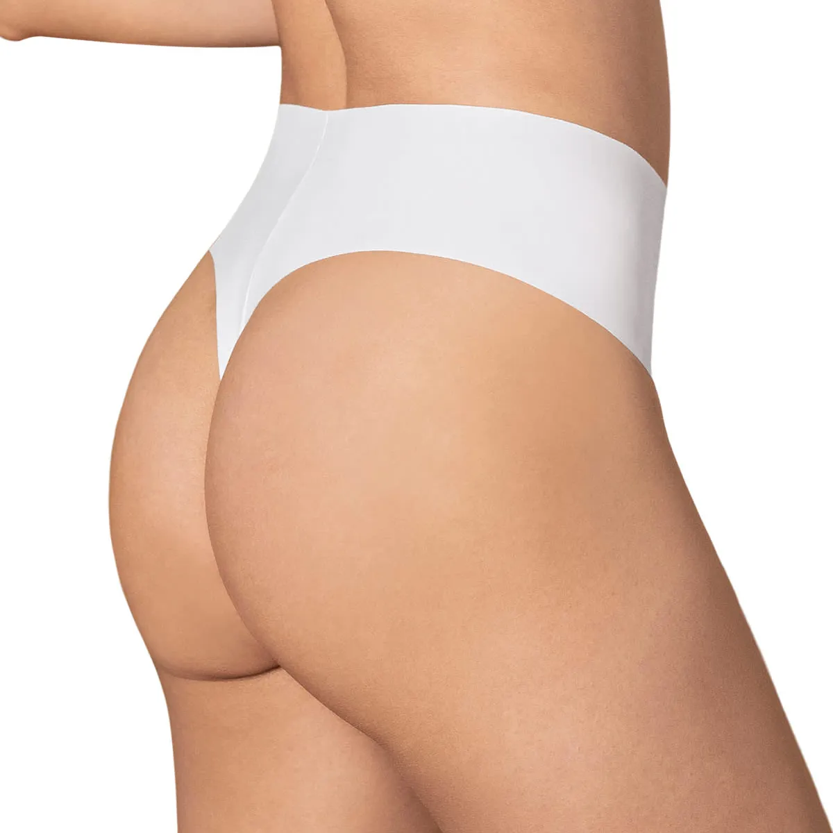 LEONISA - Colaless tiro alto invisible 092066 Blanco