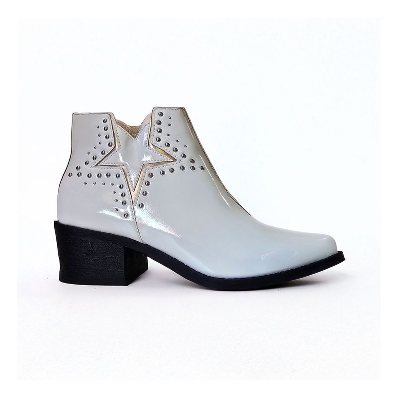 PAND G - Botin De Mujer Modelo Estrella Tachas Taco Bajo Colores 7668-69-70