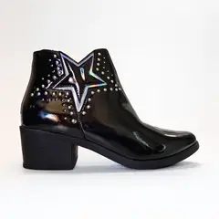 PAND G - Botin De Mujer Modelo Estrella Tachas Taco Bajo Colores 7668-69-70
