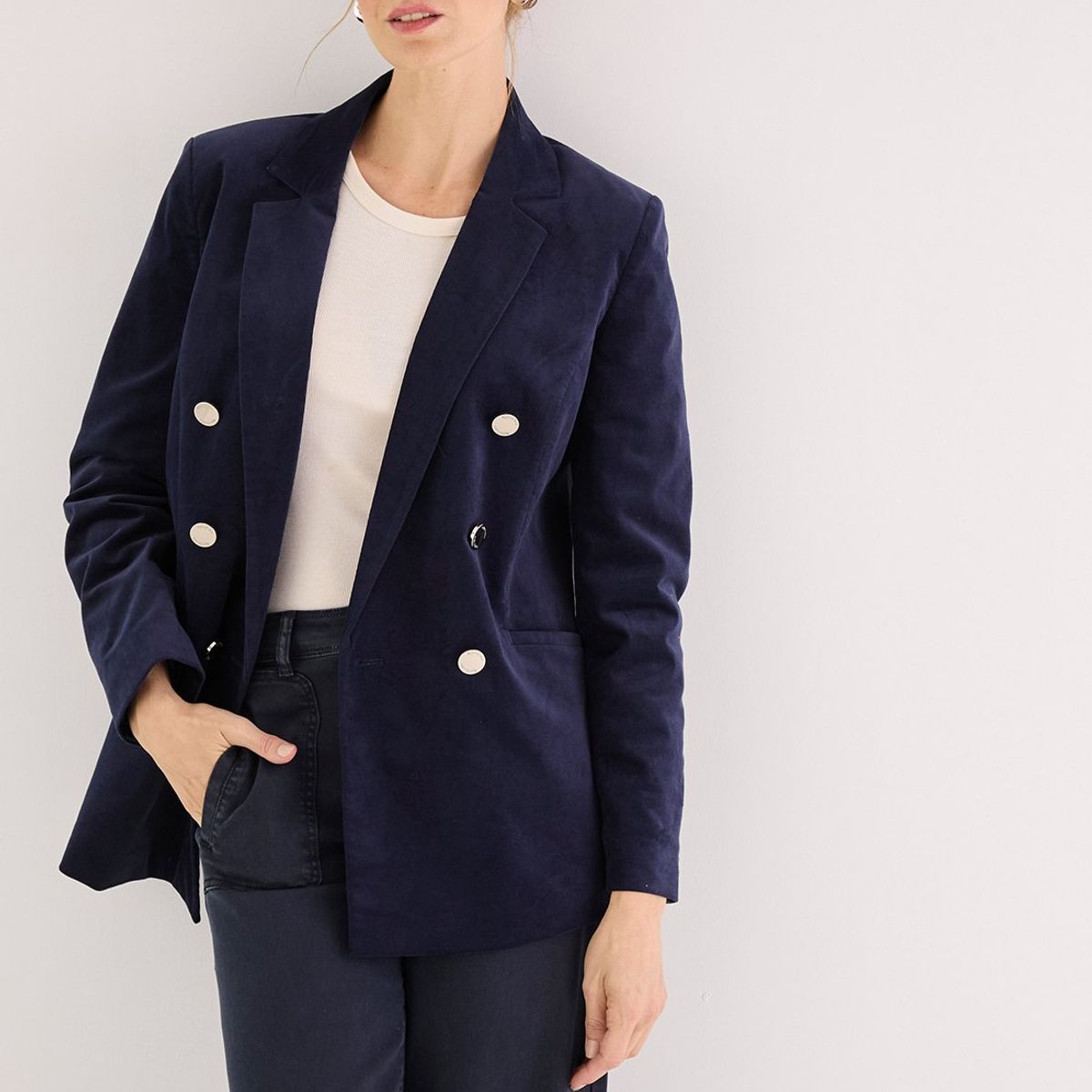 MA GRIFFE - Blazer Azul Marino Mujer Magriffe