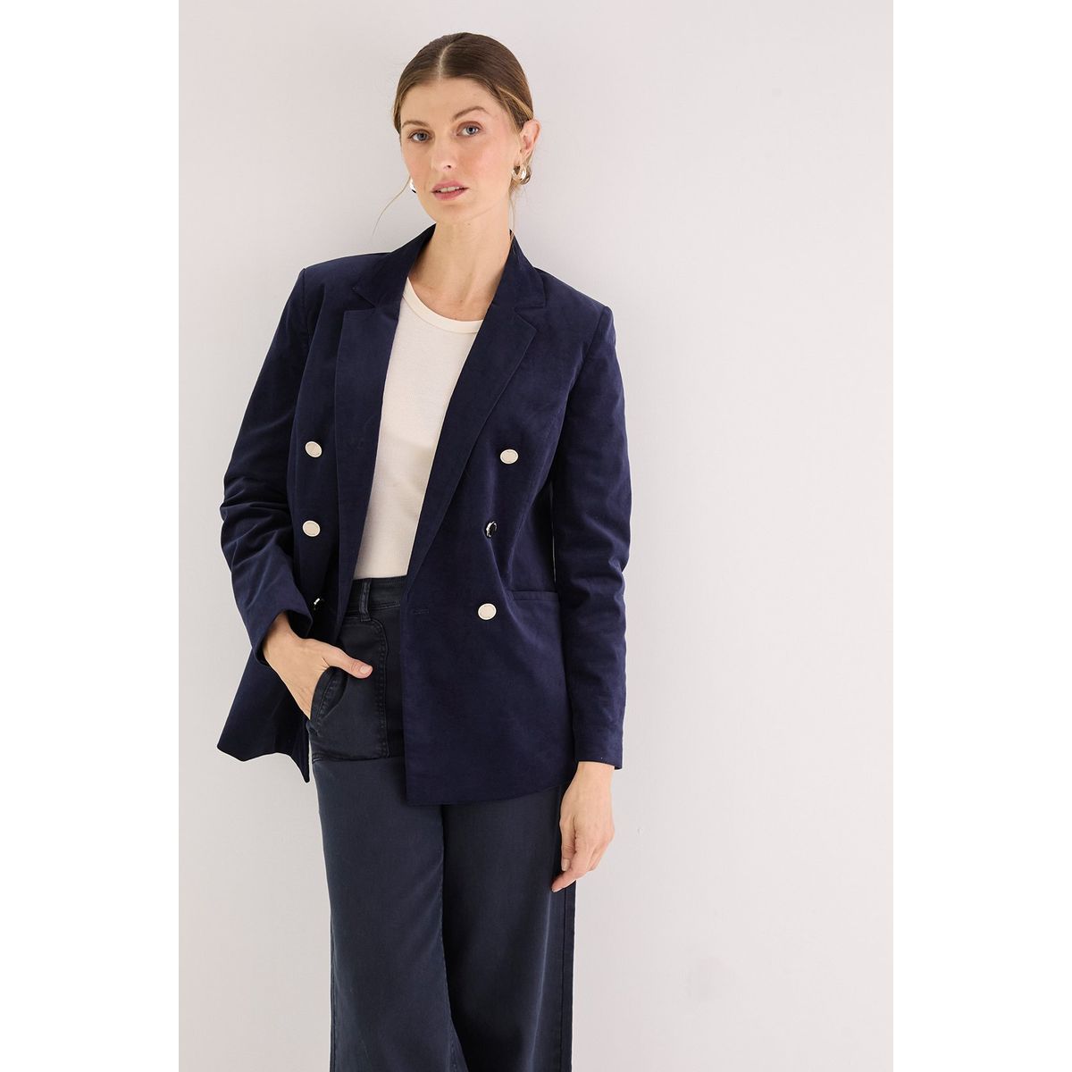 MA GRIFFE - Blazer Azul Marino Mujer Magriffe