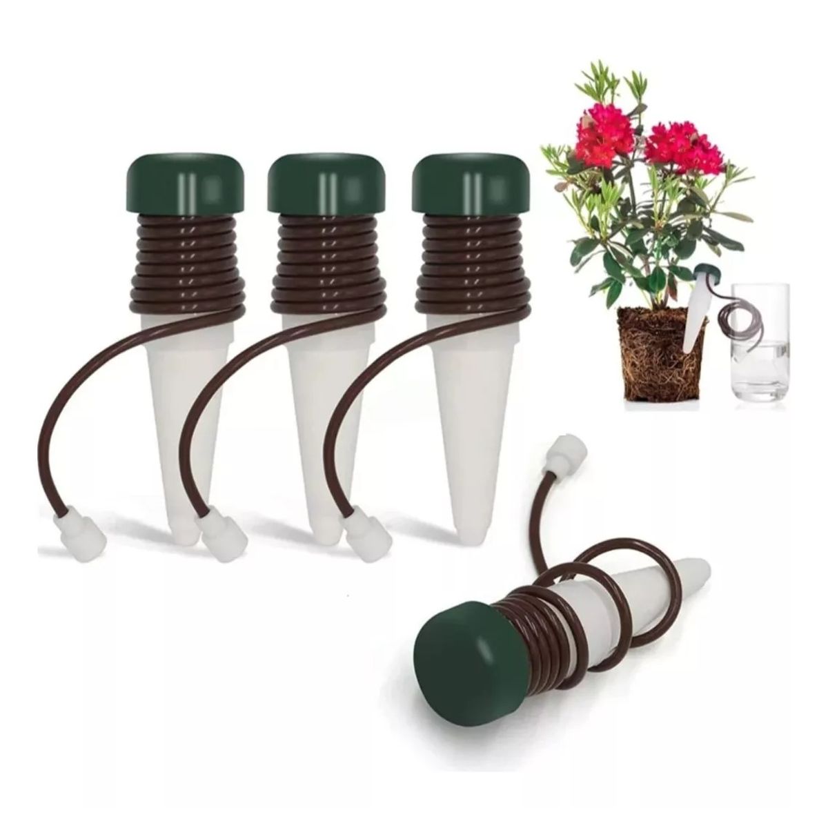 GENERICO - Pack 4 Regadores Automáticos Riego Goteo Plantas Macetero