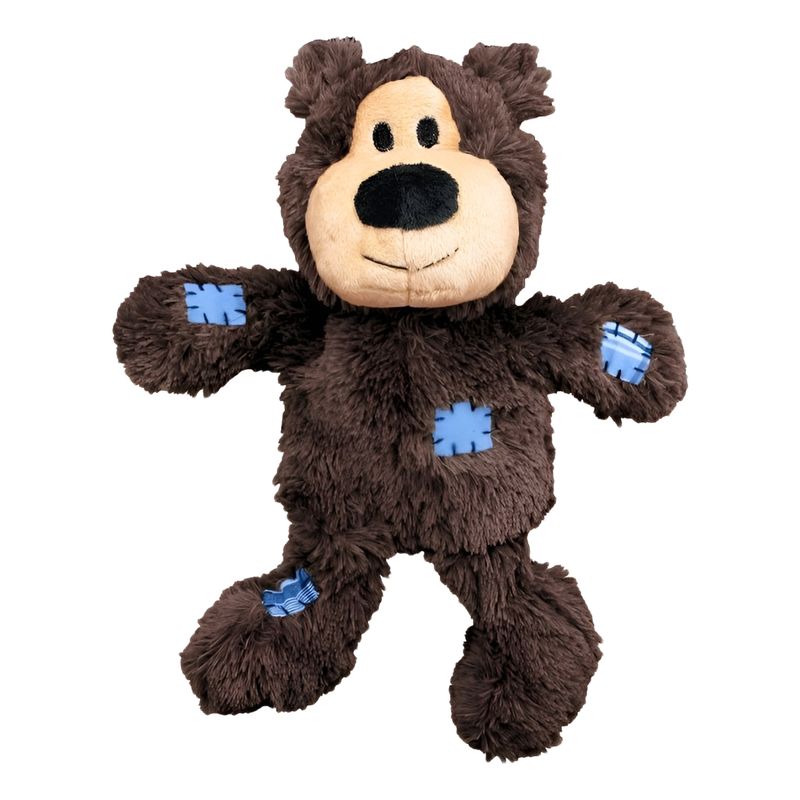 KONG - Juguete Perro Peluche Kong Knots Squeak ML Marrón Oscuro