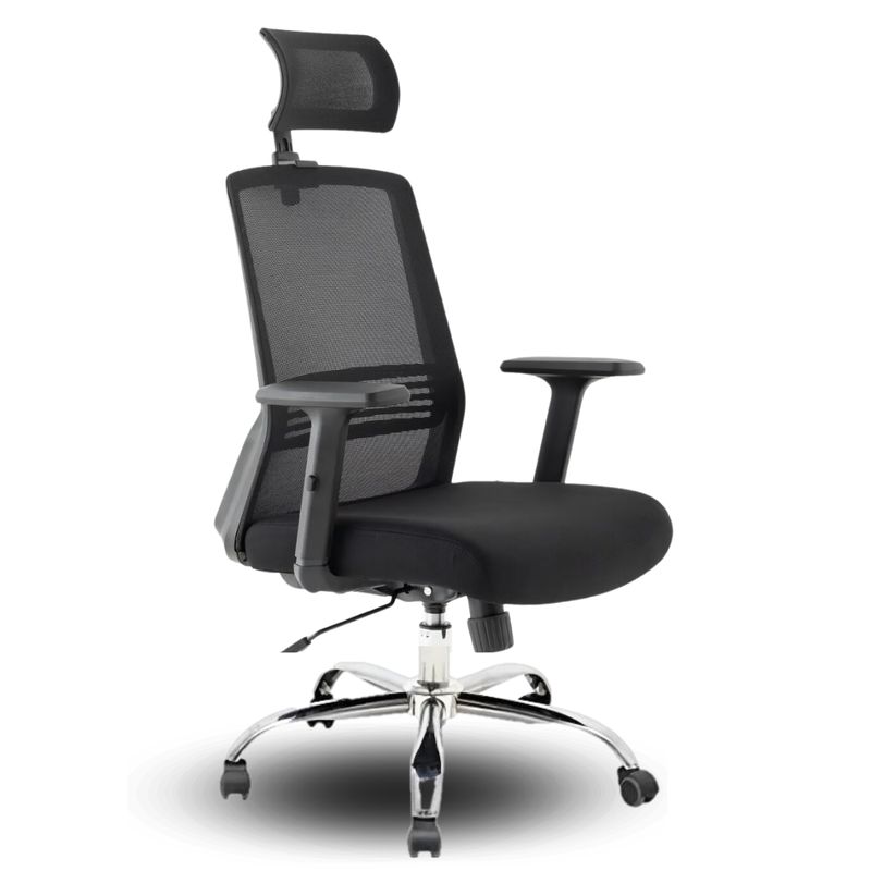 GENERICO - Silla de oficina Cuba Base Cromada y Brazos Regulables