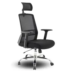 GENERICO - Silla de oficina Cuba Base Cromada y Brazos Regulables