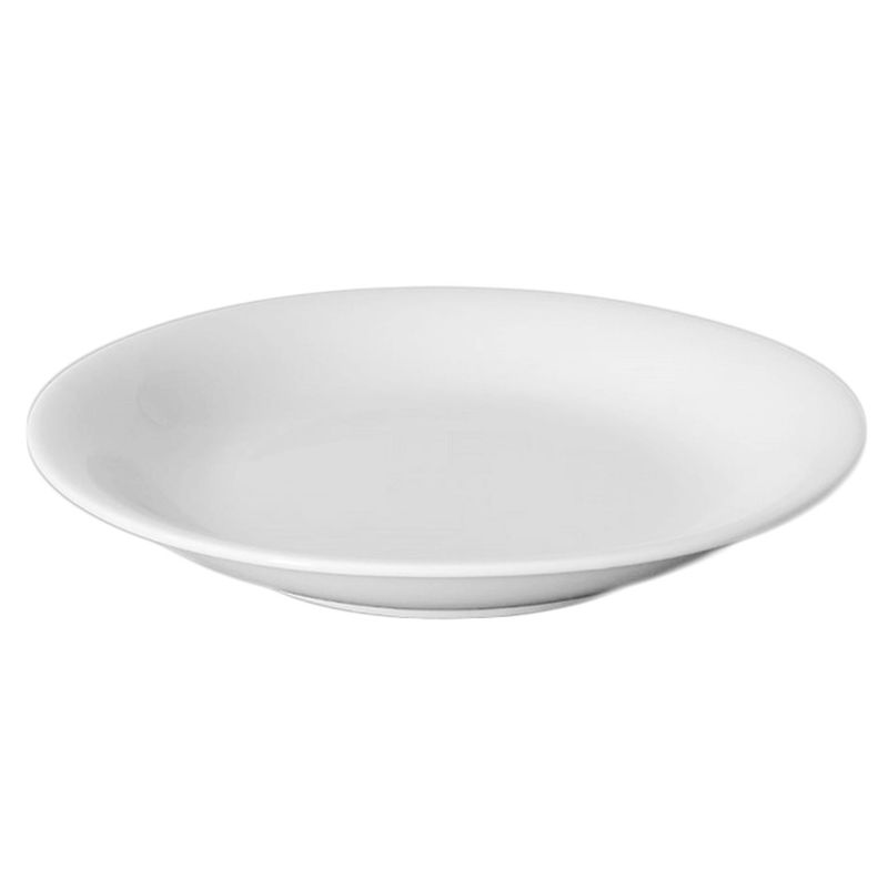 GENERICO - Plato Hondo Porcelana blanca Ducato 20cm Set 6 piezas
