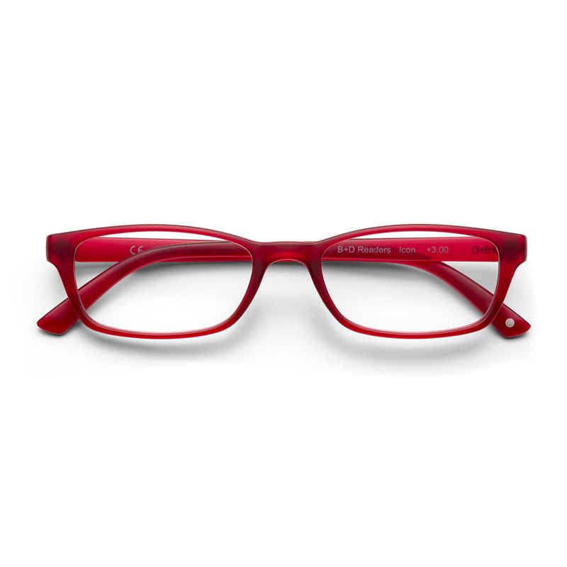 B+D - Lentes Graduados Presbicia B + D Icon Matt Red Dioptría 3.00