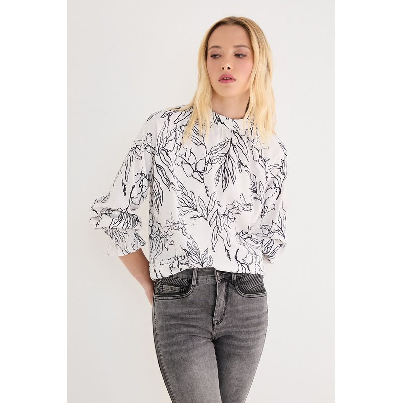 ASH - Blusa Manga Larga Crudo Mujer Ash