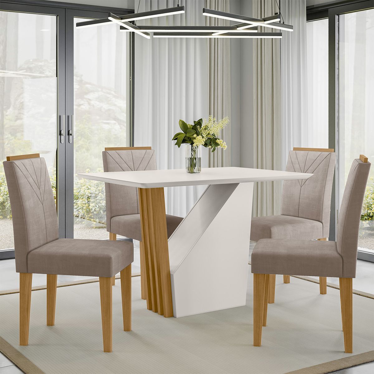 VEKKAHOME - COMEDOR VEZNA AMADA GRIS 4S