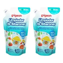 PIGEON - Pack 2 Liquidos Limpiador Mamaderas Recarga 650ml