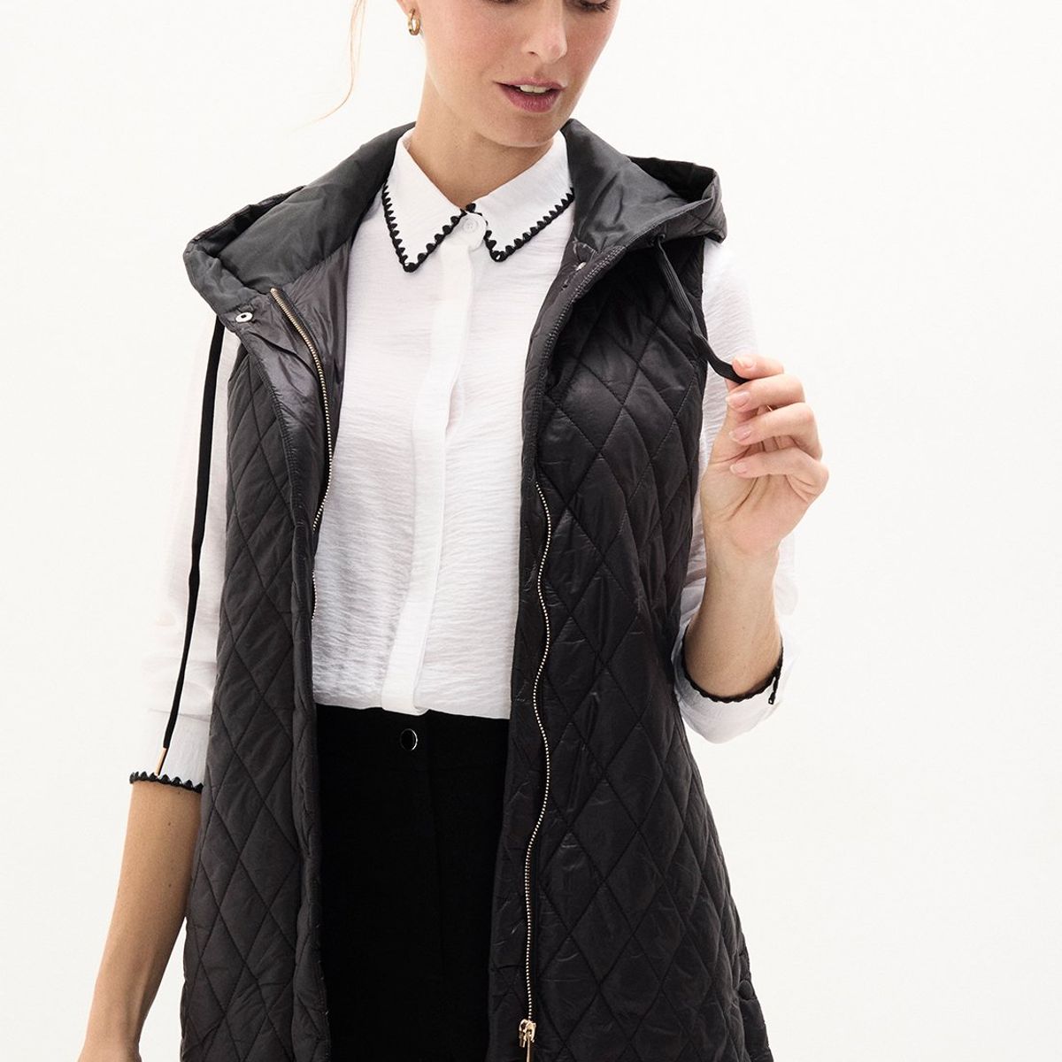 MA GRIFFE - Parka Negro Mujer Magriffe