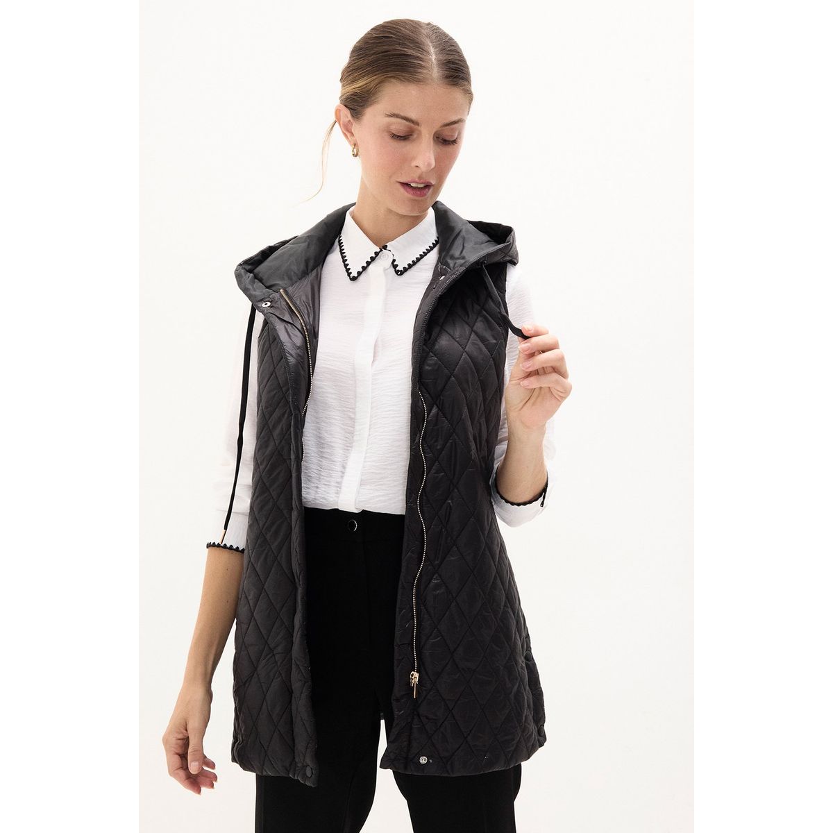 MA GRIFFE - Parka Negro Mujer Magriffe