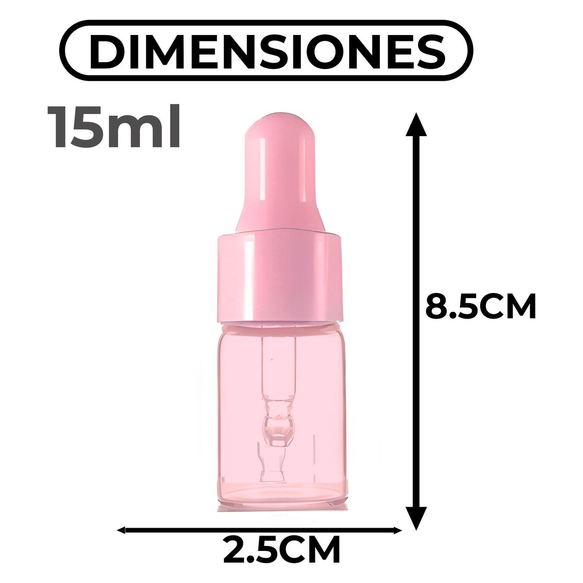 GENERICO - 24 Frascos Con Gotero Pipeta 15ml Aceites Esenciales Rosa