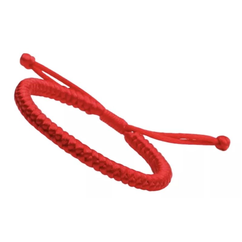 GENERICO - Pulsera Hilo Rojo Cuerda Trenzada Protección Suerte