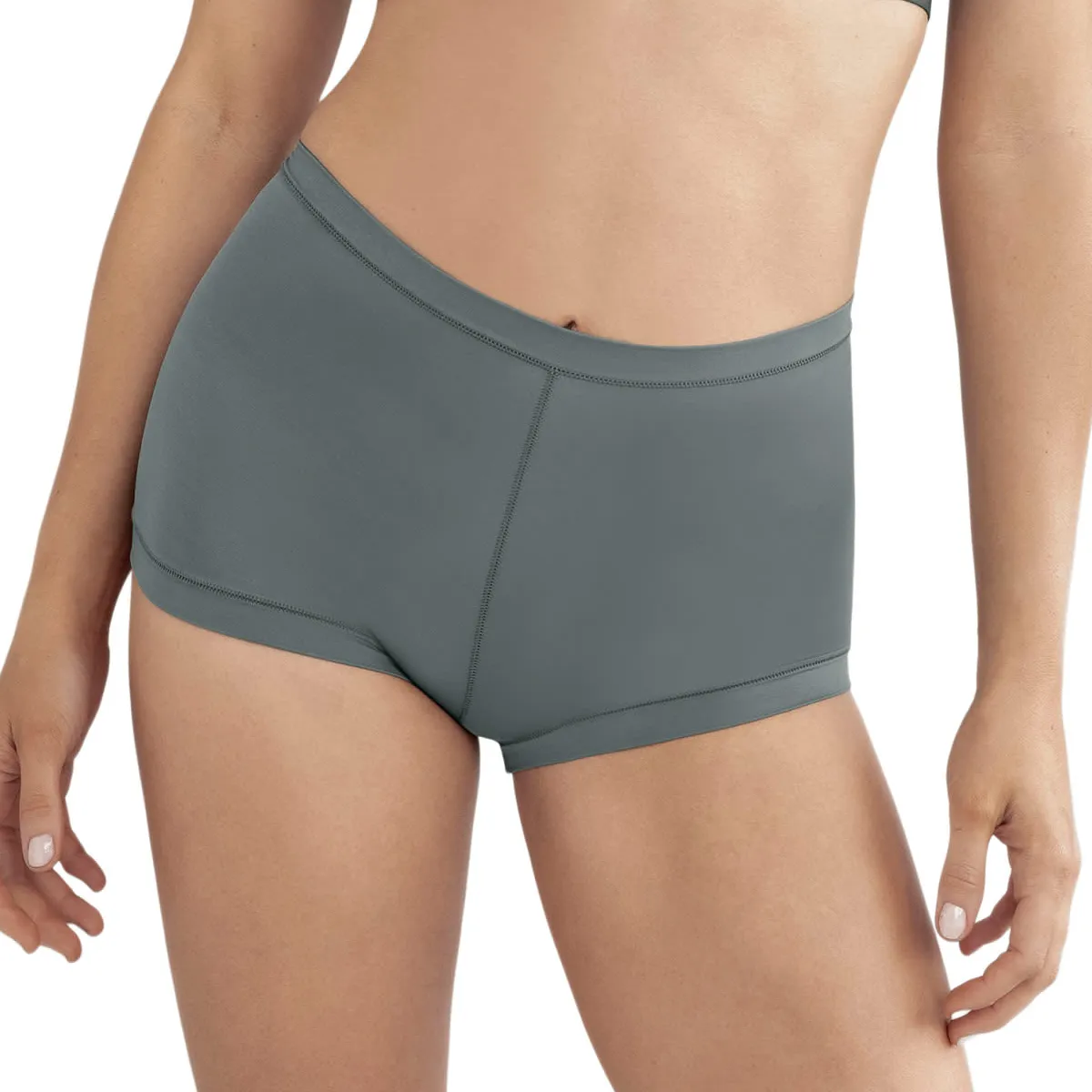 LEONISA - Calzón tipo bóxer de ajuste perfecto 012640 Gris