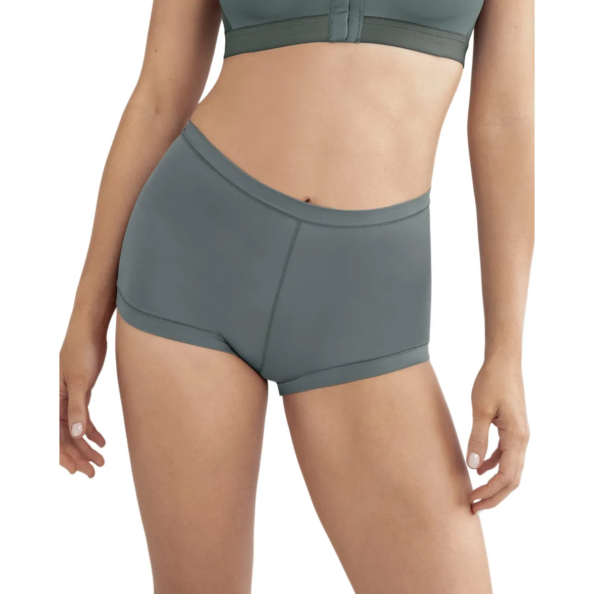 LEONISA - Calzón tipo bóxer de ajuste perfecto 012640 Gris