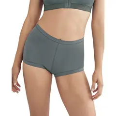 LEONISA - Calzón tipo bóxer de ajuste perfecto 012640 Gris