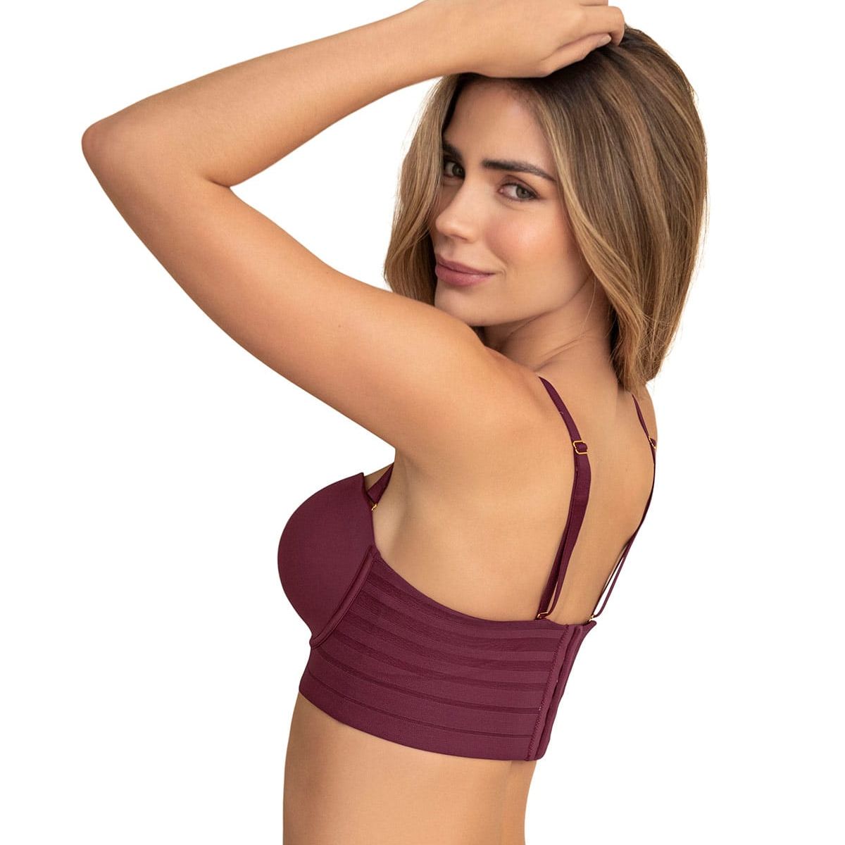 LEONISA - Sostén tipo bustier Support Strapless 011986 Morado