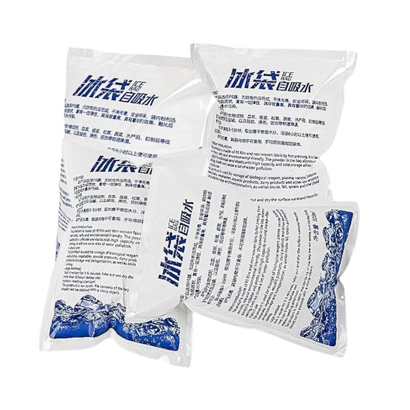 GENERICO - Pack 4 Bolsas Hielo Seco Reutilizable Refrigerar Conservar